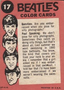 1964 Topps Beatles Color #17 Ringo, George, John, Paul - George Speaking Back