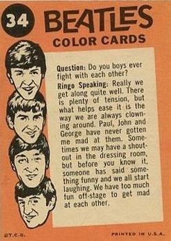 1964 Topps Beatles Color #34 Paul, John, Ringo - Ringo Speaking Back