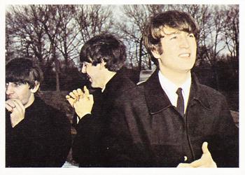 1964 Topps Beatles Color #52 Ringo, Paul and John - Paul Speaking Front