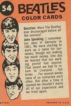 1964 Topps Beatles Color #54 Paul and Ringo - John Speaking Back
