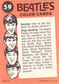 1964 Topps Beatles Color #59 John, Paul, Ringo - Ringo Speaking Back