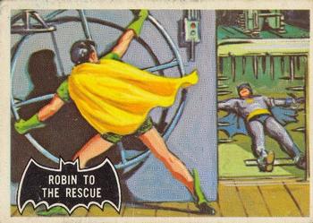 1966 O-Pee-Chee Batman (Black Bat Logo) #20 Robin to the Rescue Front