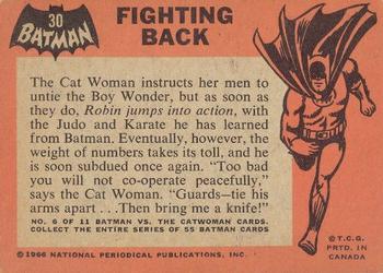 1966 O-Pee-Chee Batman (Black Bat Logo) #30 Fighting Back Back