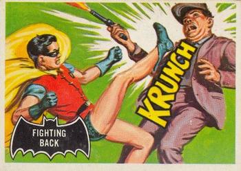 1966 O-Pee-Chee Batman (Black Bat Logo) #30 Fighting Back Front