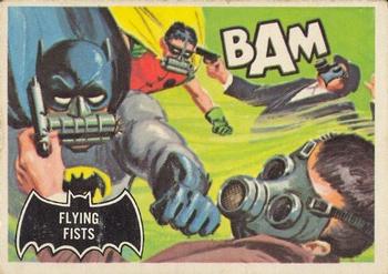 1966 O-Pee-Chee Batman (Black Bat Logo) #44 Flying Fists Front