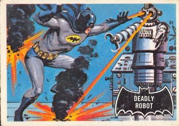 1966 O-Pee-Chee Batman (Black Bat Logo) #47 Deadly Robot Front