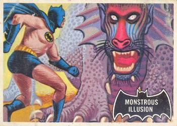 1966 O-Pee-Chee Batman (Black Bat Logo) #48 Monstrous Illusion Front