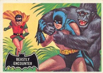 1966 O-Pee-Chee Batman (Black Bat Logo) #50 Beastly Encounter Front
