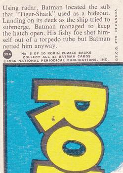 1966 O-Pee-Chee Batman Series A (Red Bat Logo) #39A Stopping the Sub Back