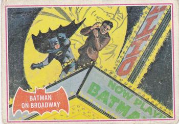 1966 O-Pee-Chee Batman Series A (Red Bat Logo) #44A Batman on Broadway Front