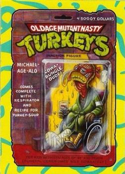 2017 Topps Wacky Packages 50th Anniversary - Best of the '90s Stickers #8 Oldage Mutant Nasty Turkeys Front