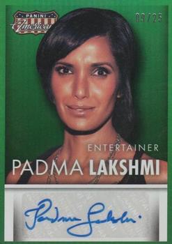 2015 Panini Americana - Signatures Green #S-PL Padma Lakshmi Front