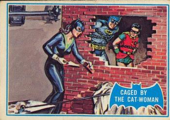 1966 O-Pee-Chee Batman Series B (Blue Bat Logo) #5B Caged by the Catwoman Front