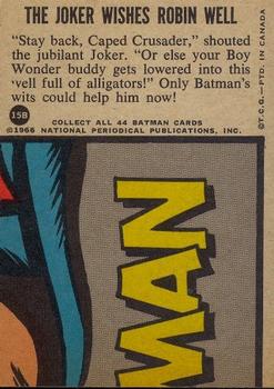 1966 O-Pee-Chee Batman Series B (Blue Bat Logo) #15B Joker Wishes Robin Well Back