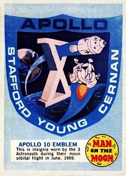 1970 O-Pee-Chee Man on the Moon #1 Apollo 10 Emblem Front
