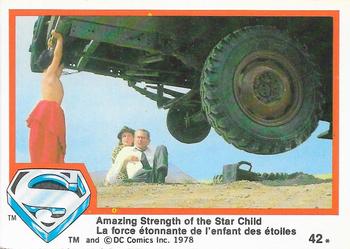 1978 O-Pee-Chee Superman: The Movie #42 Amazing Strength of the Star Child Front