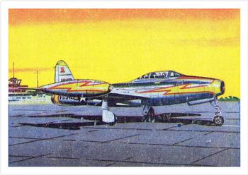 1958 Cardmaster Jet Aircraft of the World #51 Republic Thunderjet Front