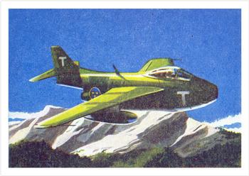 1958 Cardmaster Jet Aircraft of the World #54 SAAB 26 Front