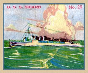 1936 Newport Products Battleship Gum (R20) #26 U.S.S. Sicard Front