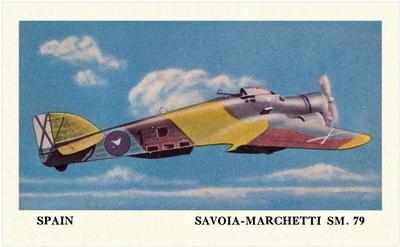 1940 Cracker Jack Fighting Planes (E151) #NNO Spain: Savoia-Marchetti SM.79 Front