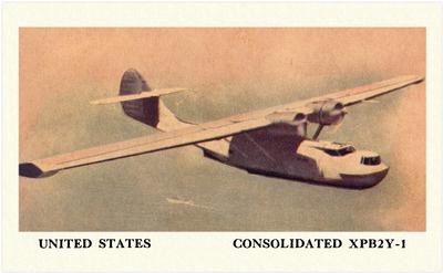 1940 Cracker Jack Fighting Planes (E151) #NNO United States: Consolidated XPB2Y-1 Front