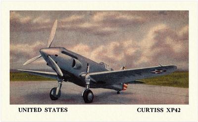 1940 Cracker Jack Fighting Planes (E151) #NNO United States: Curtiss XP42 Front