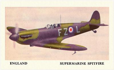 1940 Cracker Jack Fighting Planes (E151) #NNO England: Supermarine Spitfire Front