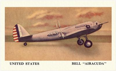 1940 Cracker Jack Fighting Planes (E151) #NNO United States: Bell “Airacuda” Front
