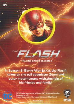 2017 Cryptozoic The Flash Season 2 - Rainbow Foil #1 The Flash Trading Cards Season 2 Back