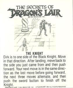 1984 Fleer Dragon's Lair #7 I Vant To Bite Your Neck! Back