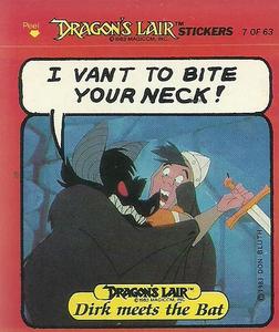 1984 Fleer Dragon's Lair #7 I Vant To Bite Your Neck! Front