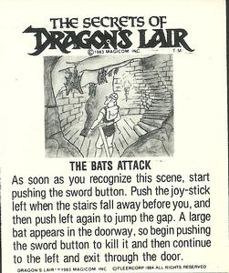 1984 Fleer Dragon's Lair #11 Princess Daphne Back