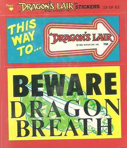 1984 Fleer Dragon's Lair #15 This Way To... Dragon's Lair Front