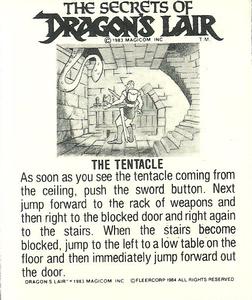 1984 Fleer Dragon's Lair #15 This Way To... Dragon's Lair Back