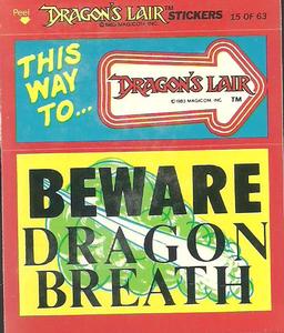 1984 Fleer Dragon's Lair #15 This Way To... Dragon's Lair Front