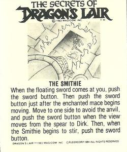 1984 Fleer Dragon's Lair #36 Say Ah! Back