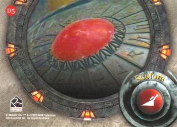 2002 Rittenhouse Stargate SG-1 Season 4 - Dail-Us-Home #D5 Scutum Back