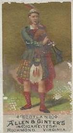 1886 Allen & Ginter Natives in Costume (N16) #NNO Scotland Front
