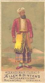 1886 Allen & Ginter Natives in Costume (N16) #NNO Zanzibar Front