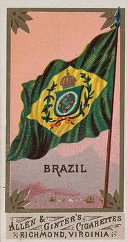 1887 Allen & Ginter Flags of All Nations (N9) #NNO Brazil Front