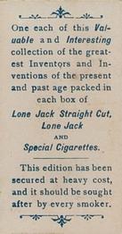 1887 Lone Jack Inventors and Inventions (N365) #NNO Galileo Galilei Back
