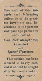 1887 Lone Jack Inventors and Inventions (N365) #NNO Jethro Wood Back