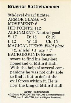 1991 TSR Advanced Dungeons & Dragons - Dragon Magazine #160 #2 Bruenor Battlehammer Back