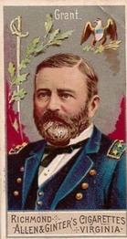 1888 Allen & Ginter Great Generals (N15) #NNO Ulysses S. Grant Front