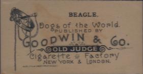 1890 Goodwin & Co. Dogs of the World (N163) #NNO Beagle Back