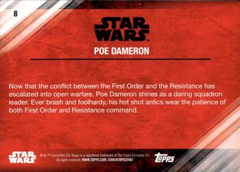 2017 Topps Star Wars: The Last Jedi - Blue #6 Poe Dameron Back