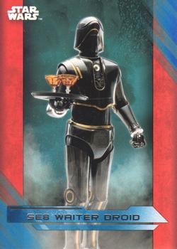 2017 Topps Star Wars: The Last Jedi - Blue #34 SE8 Waiter Droid Front