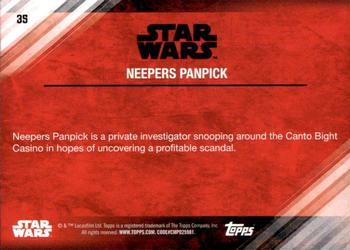 2017 Topps Star Wars: The Last Jedi - Blue #35 Neepers Panpick Back