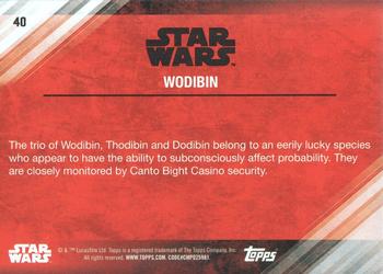 2017 Topps Star Wars: The Last Jedi - Blue #40 Wodibin Back