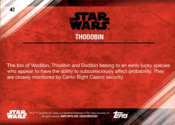 2017 Topps Star Wars: The Last Jedi - Green #41 Thodobin Back